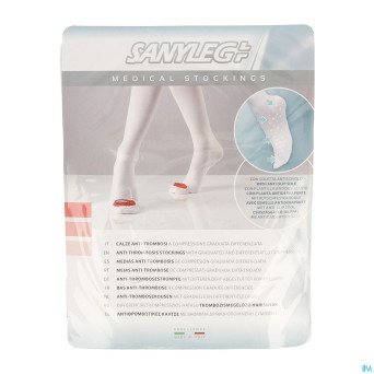 Sanyleg ag bas a/throm. a/slip blanc long    m 1p