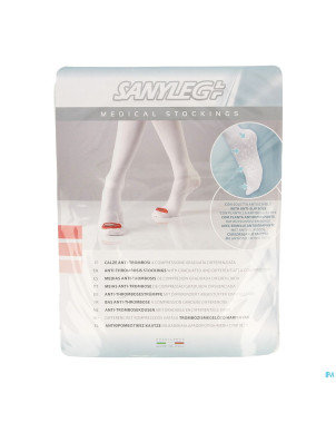 Sanyleg ag bas a/throm. a/slip blanc long    m 1p