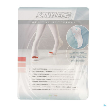 Sanyleg ad bas a/throm. a/slip blanc normal   l 1p