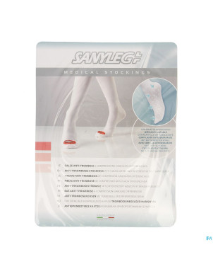 Sanyleg ad bas a/throm. a/slip blanc normal   l 1p