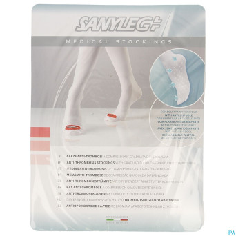 Sanyleg ad bas a/throm. a/slip blanc normal   l 1p