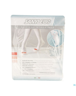 Sanyleg ad bas a/throm. a/slip blanc long    l 1p