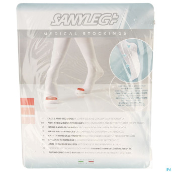 Sanyleg ad bas a/throm. a/slip blanc long    l 1p