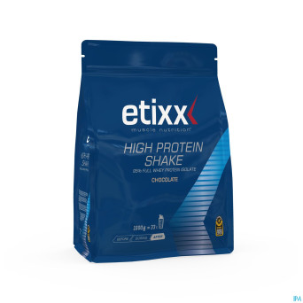 Etixx high protein shake chocolate    pdr 1000g