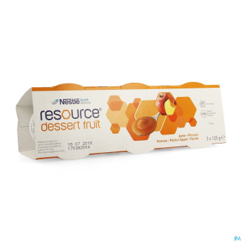 Resource dessert fruit pomme-peche 3x125g 12332842
