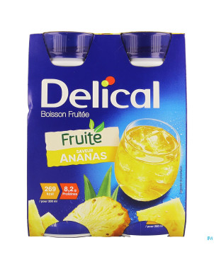 Delical boisson fruitee ananas    4x200ml