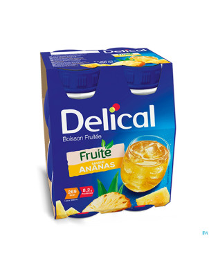 Delical boisson fruitee ananas    4x200ml