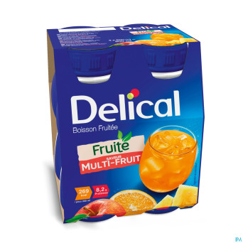 Delical boisson fruitee multi-fruits    4x200ml