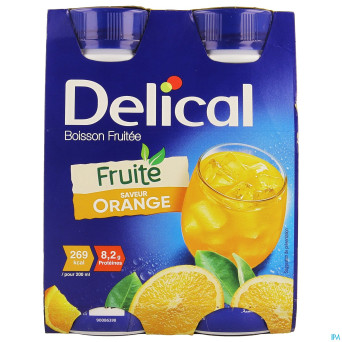Delical boisson fruitee orange    4x200ml