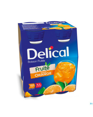 Delical boisson fruitee orange    4x200ml