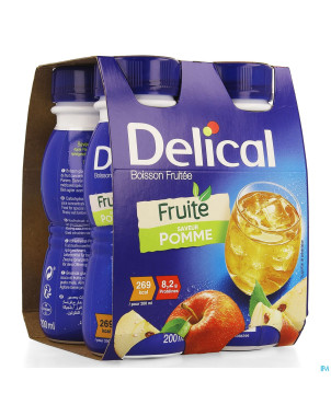 Delical boisson fruitee pomme    4x200ml