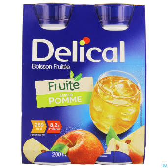 Delical boisson fruitee pomme    4x200ml