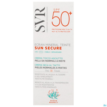 Svr sun secure mineral tein.peau normal spf50+60ml