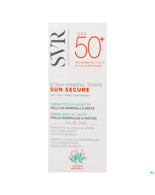 Svr sun secure mineral tein.peau normal spf50+60ml