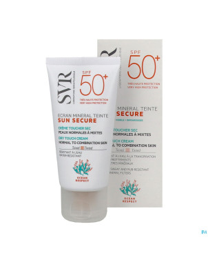 Svr sun secure mineral tein.peau normal spf50+60ml