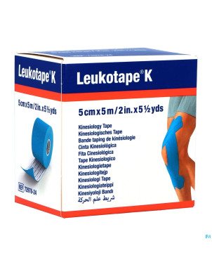Leukotape k bande adh elast bleu clair    5cmx5m 1