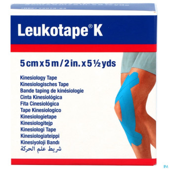 Leukotape k bande adh elast bleu clair    5cmx5m 1