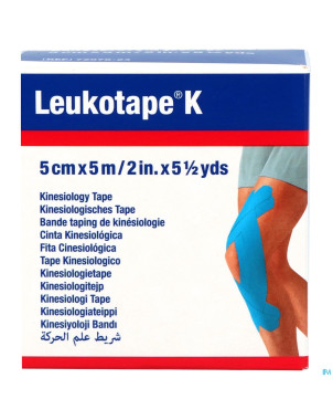 Leukotape k bande adh elast bleu clair    5cmx5m 1