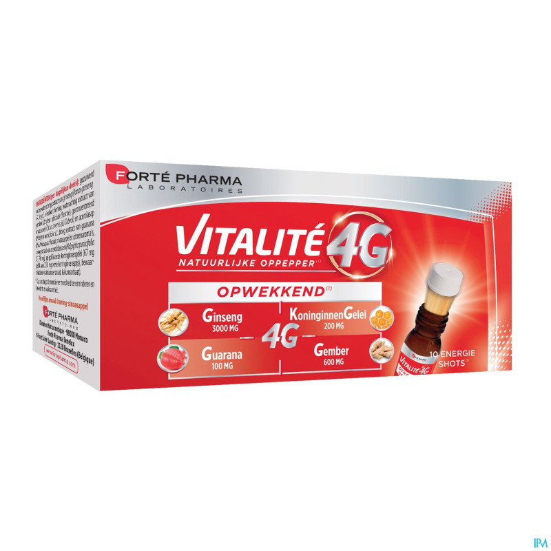 Vitalite 4g dynamisant shots energisants 10