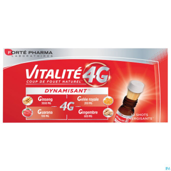 Vitalite 4g dynamisant shots energisants 10
