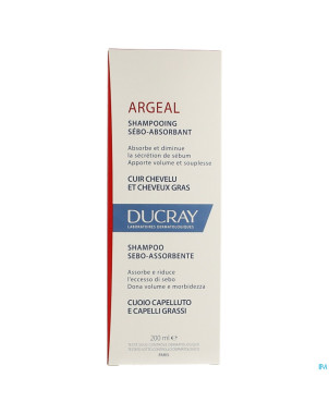 Ducray argeal sh traitant sebo absorbant    200ml