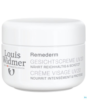 Widmer remederm creme visage uv20 n/parf pot 50ml