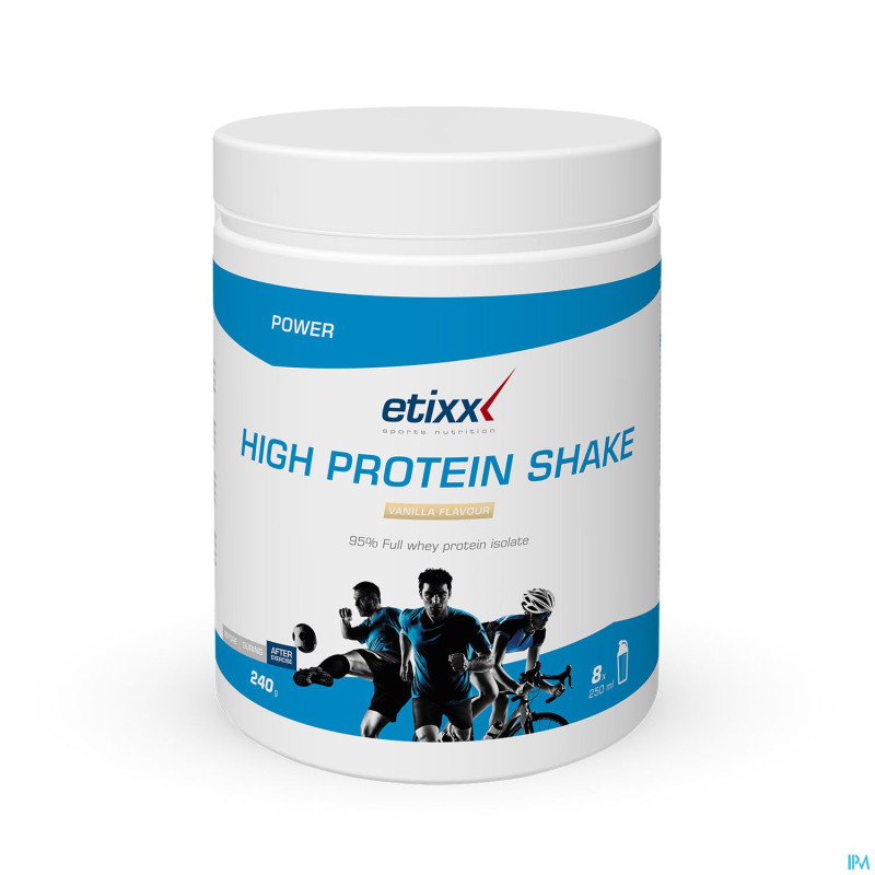 Etixx high protein shake vanilla    pdr 240g