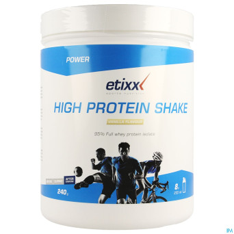 Etixx high protein shake vanilla    pdr 240g