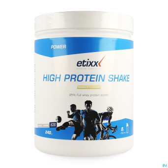 Etixx high protein shake vanilla    pdr 240g