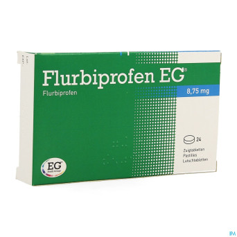 Flurbiprofen eg 8,75mg pastilles a sucer 24