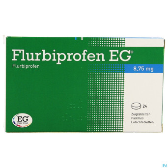 Flurbiprofen eg 8,75mg pastilles a sucer 24