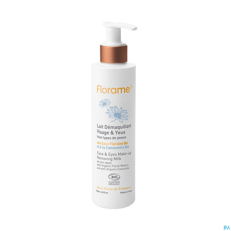 Florame lait demaquillant visage yeux 200ml