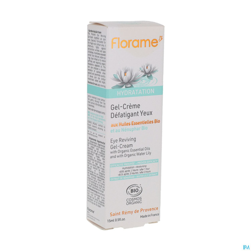 Florame hydra gel creme defatigant yeux 15ml
