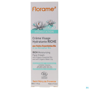 Florame hydra creme visage riche 50ml