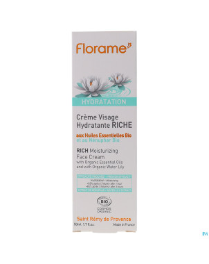 Florame hydra creme visage riche 50ml