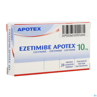 Ezetimibe apotex 10mg comp 28 (blist.pvc-pvdc-al)