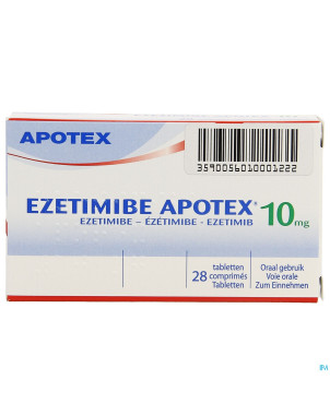 Ezetimibe apotex 10mg comp 28 (blist.pvc-pvdc-al)