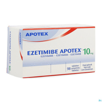 Ezetimibe apotex 10mg comp 98 (blist.pvc-pvdc-al)