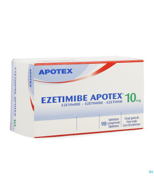 Ezetimibe apotex 10mg comp 98 (blist.pvc-pvdc-al)