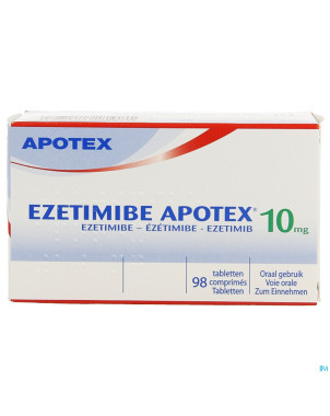 Ezetimibe apotex 10mg comp 98 (blist.pvc-pvdc-al)