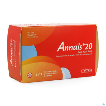 Annais 20 0,02mg/3mg comp pell 13 x 21