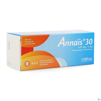 Annais 30 0,03mg/3mg comp pell  6 x 21