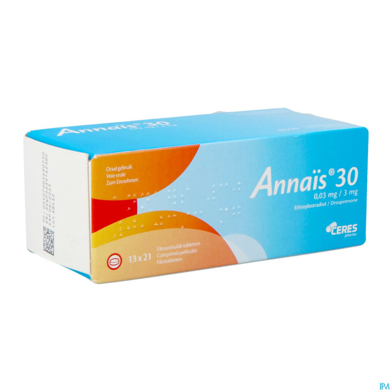 Annais 30 0,03mg/3mg comp pell 13 x 21