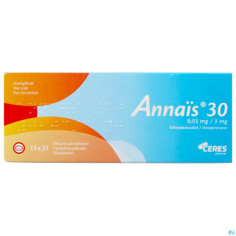 Annais 30 0,03mg/3mg comp pell 13 x 21
