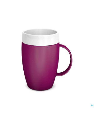 Gobelet isol.evase anse ornamin 180ml opaq.cas./bl