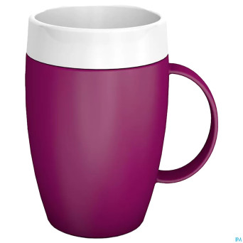 Gobelet isol.evase anse ornamin 180ml opaq.cas./bl