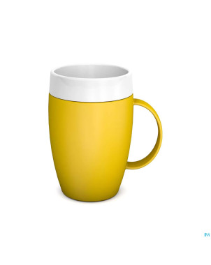 Gobelet isol.evase anse ornamin 180ml opaq.jaun/bl