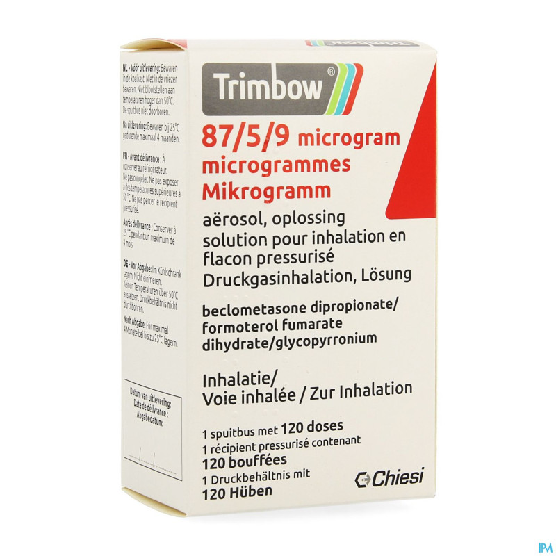 Trimbow  87/5 /9mcg aerosol sol inhal. fl 1 (120d)