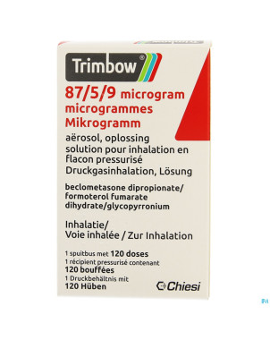 Trimbow  87/5 /9mcg aerosol sol inhal. fl 1 (120d)