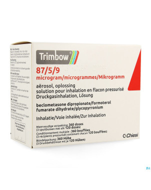 Trimbow  87/5 /9mcg aerosol sol inhal. fl 3 (360d)